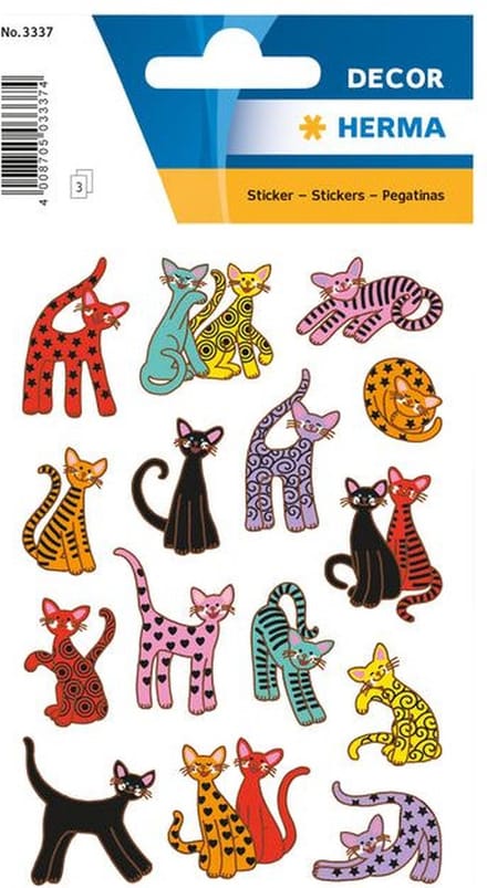 Décor sticker abstracte katten | 10 stuks
