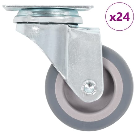 vidaXL - 24 - st - Zwenkwielen - 50 - mm