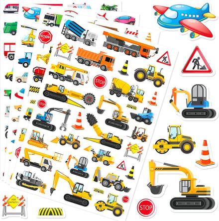 Stickervellen Transport - 4 Grote Stickervellen Voertuigen - Voertuigen Stickers