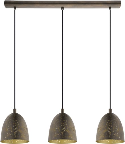 EGLO Safi Hanglamp - E27 - 70 cm - Bruin/Goud