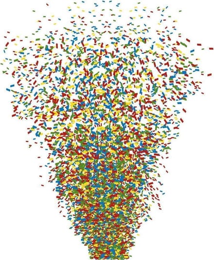 Confetti Multicolor zak van 1kg voor confetti launcher