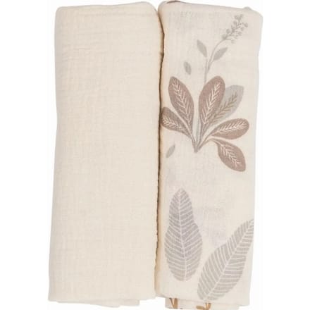 Lange van katoen voor baby FreeON by Bubaba Beige Leafs
