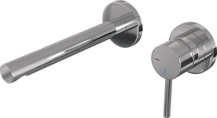 Brauer Chrome Edition inbouw wastafelmengkraan met rechte uitloop en rozetten model A1 chroom
