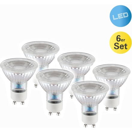 Näve LED reflector GU10 4,6W 450lm warmwit 6 per set