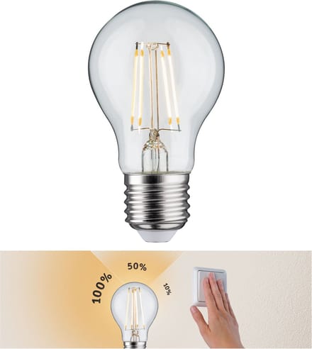 Filament 230 V 3-Step-Dim LED-gloeilamp E27 470lm 5W 2700K dimbaar Helder