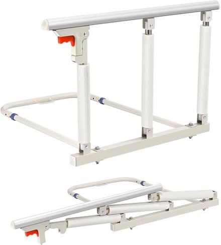Bedhek - Valbeveiliging Bed - Veiligheid in Bed - Inklapbaar Ontwerp - 56.5 cm Lengte - Wit