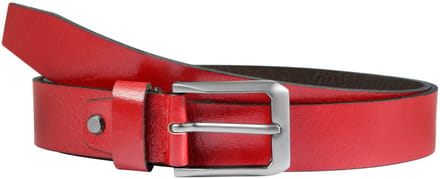 Leonardo Verrelli Leonardo Verrelli damesriem 85 cm - 125 cm (tailleomvang) in rood van 100% echt leer, inkortbaar