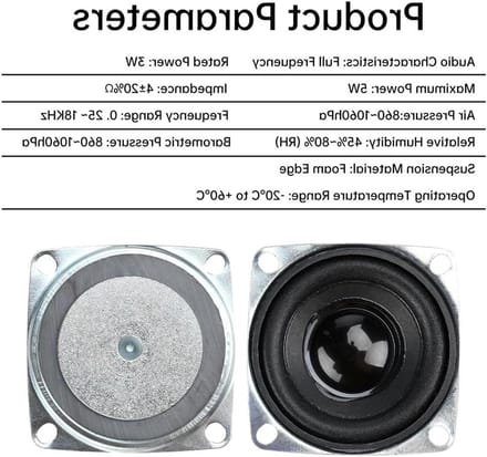 Full-range Speaker - Audio Speaker - Audio Projecten - Zonder Magnetische Interferentie - 2 Inch 52mm - Zwart