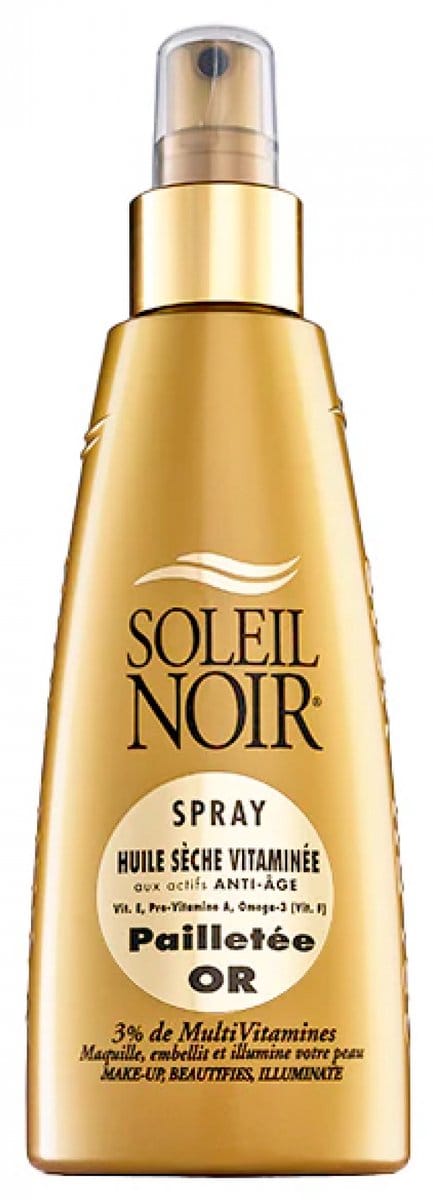 Soleil Noir Gouden Glitter Gevitamineerde Droge Olie Spray 150 ml