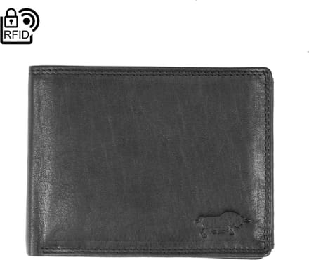 Portemonnee heren - Zwart - RFID Anti Skim- Echt Leer