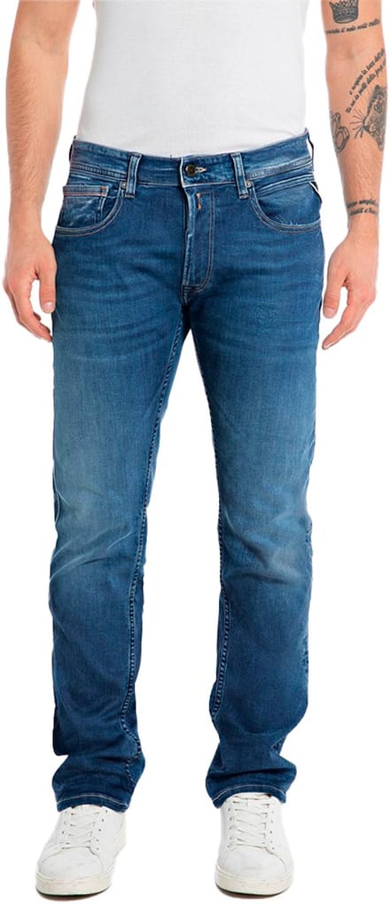 Replay Hyperflex Jeans Grover Straight Fit Medium Blue (MA972Z.000.661 K04 - 009)