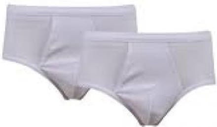 Woody  Basis Klassieke Open Slip Duopack Wit Wit XL