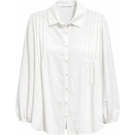Gelaagde Ribbels Lange Mouwen Knopen Shirt