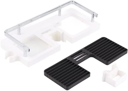 Allecto - Verstelbare Telescopische Douche Organizer - RVS, zonder boren, 30x12cm