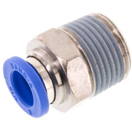 8mm x R3/8'' Messing/PA 66 Insteekfitting buitendraad NBR [5 Stuks]