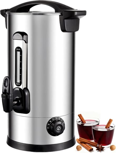 Warmhoudkan 8L RVS - Drankdispenser met Tap, Thermostaat 30-110°C