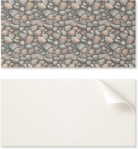 Decoratief paneel met afbeelding, 120x60 cm, met steenstructuurpatroon.