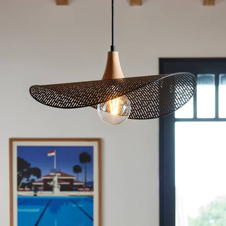 COREP Hanglamp Honu, zwart, Ø 48 cm, metaal