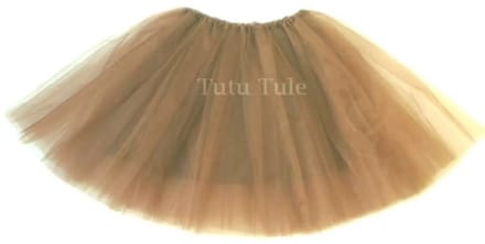 Lichtbruine tutu kind - lengte rok 36 cm