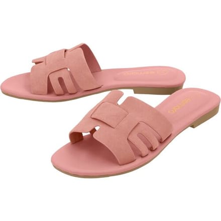 ESMARA Leren dames slippers (Lichtroze, 36)