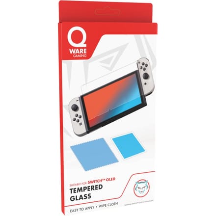 Qware Gaming - Tempered Glass - geschikt voor Nintendo Switch OLED - Screenprotector - Gehard Glas - Transparant