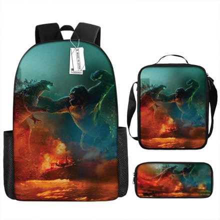 Godzilla Godzilla Student Schooltas Cartoon Kinderrugzak Schoudertas Anime Trend 17 inch backpack