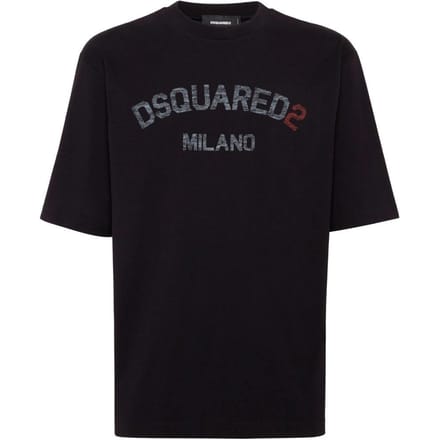 DSquared2 Heren Milano Logo T-Shirt (Zwart)