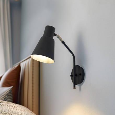 Opviq Wandlamp Sivani MR-664 1-lamp zwart/goud