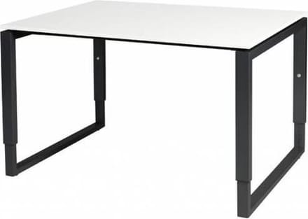 Verstelbaar Bureau - Plus 120x90 grijs - zwart frame