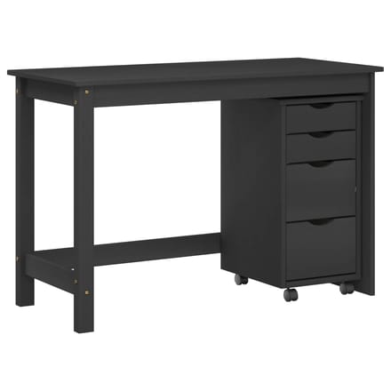 vidaXL - Bureau - en - rolkast - set - MOSS - 2 - st - Zwart