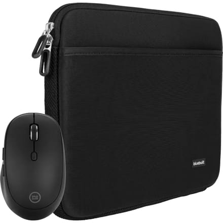 BlueBuilt Laptophoes 32 cm 14 inch Zwart + Tradendum Muis