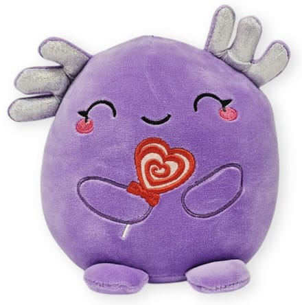 Axolotl met Hartjes Lolly Kawaii Pluche Knuffel 20 cm