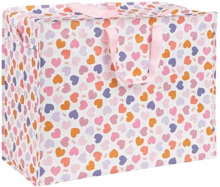 A Little Lovely Company XL Opbergtas - Hearts