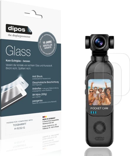 dipos – 2x Matte Pantserfolie geschikt voor TOSBARRFT H-9232-G | 9H Screenprotector