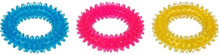 Flamingo Stekelring - Hondenspeelgoed - 9 cm - Blauw;Roze;Geel