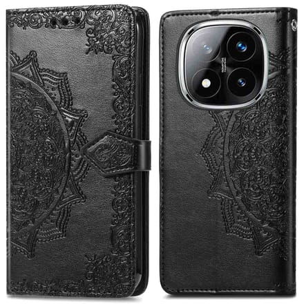 imoshion Hoesje - Geschikt voor Xiaomi Redmi Note 14 Pro 5G - Mandala Bookcase - Zwart