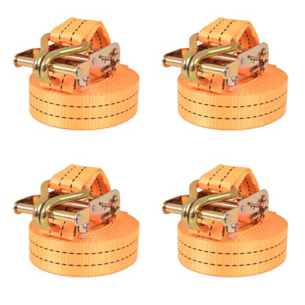 vidaXL - Spanbanden - 1 - ton - 6mx38mm - oranje - 4 - st
