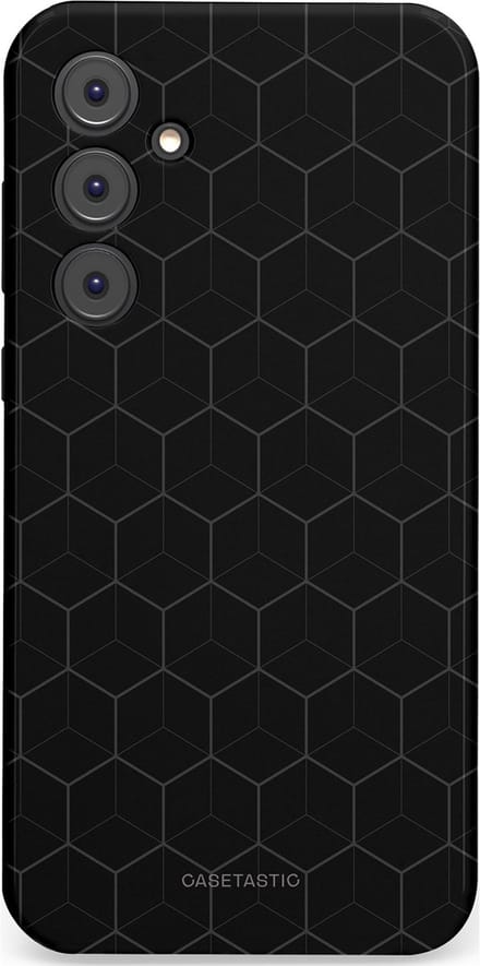 Casetastic hoesje geschikt voor Samsung Galaxy A35 - Dubbellaagse bescherming - Hexago - Fashion Case - Zwart