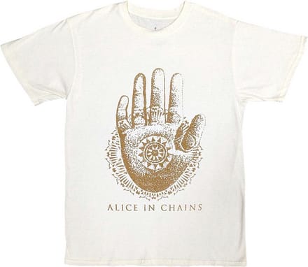 Alice In Chains - Hand Heren T-shirt - L - Creme