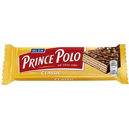Prince Polo Classic Knapperige wafel met cacaocrème bedekt met chocolade 35 g