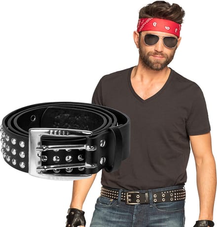 Boland - Riem Studs Zwart - Volwassenen - Unisex - Biker - Punk en Aso
