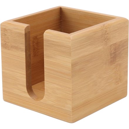 Boîte à mouchoirs Bambou Bois Texturé Rectangulaire Rangement Organisation Papier pour Cuisine Bureau brown