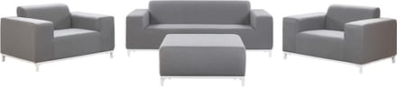 ROVIGO - Loungeset voor 5 - Grijs - Polyester