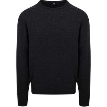 William Lockie Trui Lamswol Charcoal Antraciet - Maat XXL - Heren - Pullovers
