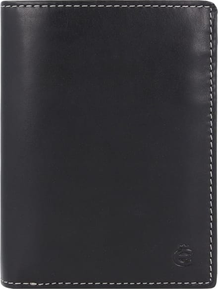 Esquire Leren Portemonnee Dallas Wallet CARDS Black Zwart