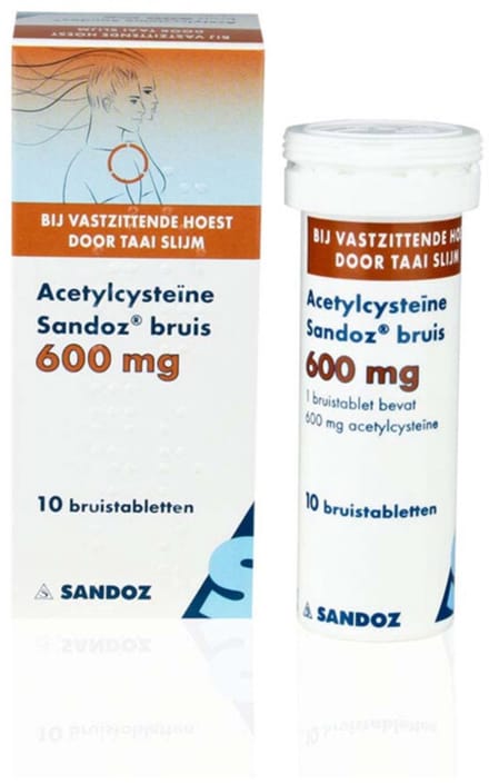 Acetylcyste ne Sandoz bruis 600 mg