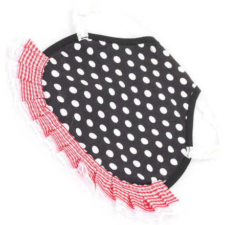 Tablier de poule Tablier de poule Fixe-plumes Protecteur de dos d'aile Tablier de poule avec sangles élastiques Pois noirs et blancs black