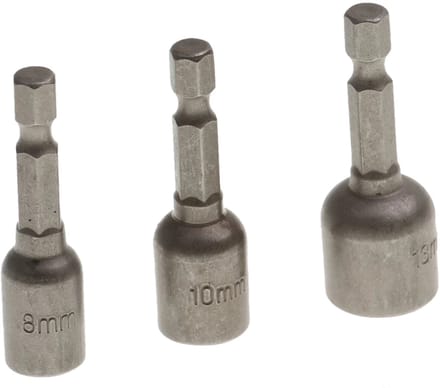 Magnetische Dopsleutelbit Set 1/4'' - Nut Driver Set - 8 10 13 mm - Voor Accutol - Boormachine - M5 M6 M8