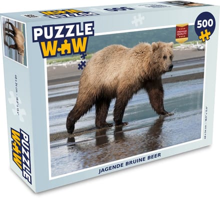 Puzzel Beer - Strand - Water - Legpuzzel - Puzzel 500 stukjes