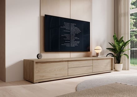 Meubella - TV-Meubel Fortunato - Eiken - 180 cm - Met lades